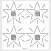 Minimalistisch-Star-Thema Werbematerial QR-Code-Au Aufkleber (Blatt)