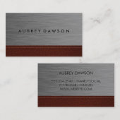 Minimalistisch | Stielleder Visitenkarte (Vorne/Hinten)