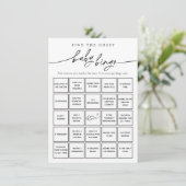 Minimalistisch Suchen Sie die Baby Bingo Game Card Einladung (Stehend Vorderseite)