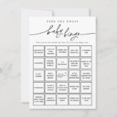 Minimalistisch Suchen Sie die Baby Bingo Game Card Einladung (Vorderseite)