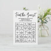 Minimalistisch Suchen Sie die Bridal Bingo Game Ca Begleitkarte (Stehend Vorderseite)