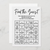 Minimalistisch Suchen Sie die Bridal Bingo Game Ca Begleitkarte (Vorne/Hinten)