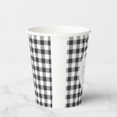 Minimalistisch Summer GRILLEN Schwarz-weiß Buffalo Pappbecher (Rechts)