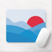 Minimalistisch Sun Blue Mousepad (Mit Mouse)
