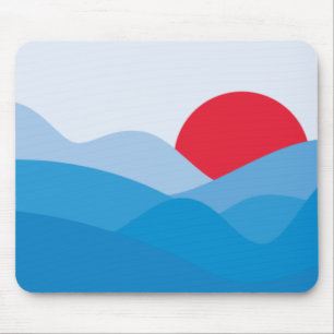 Minimalistisch Sun Blue Mousepad