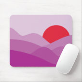Minimalistisch Sun Fandango Lila Mousepad (Mit Mouse)