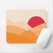 Minimalistisch Sun Orange Mousepad (Mit Mouse)