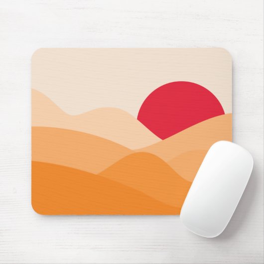 Minimalistisch Sun Orange Mousepad (Mit Mouse)