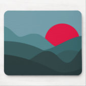 Minimalistisch Sun Peacock Mousepad (Vorne)