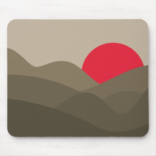 Minimalistisch Sun Peanut Brown Mousepad (Vorne)