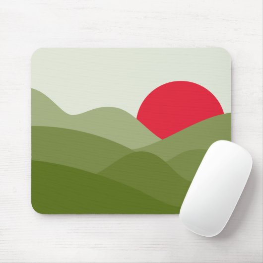 Minimalistisch Sun Pickle Green Mousepad (Mit Mouse)