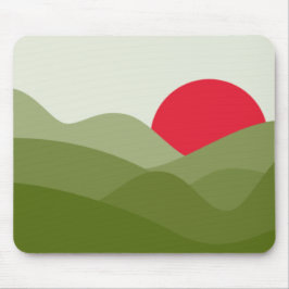 Minimalistisch Sun Pickle Green Mousepad