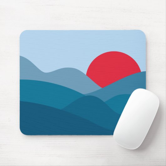 Minimalistisch Sun Preußisch Blue Mousepad (Mit Mouse)