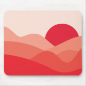 Minimalistisch Sun Red Mousepad (Vorne)