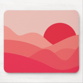 Minimalistisch Sun Rose Red Mousepad