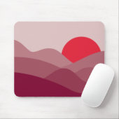 Minimalistisch Sun Rosewood Pink Mousepad (Mit Mouse)