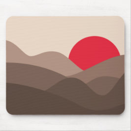 Minimalistisch Sun Saddle Brown Mousepad