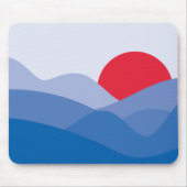 Minimalistisch Sun Yale Blue Mousepad (Vorne)