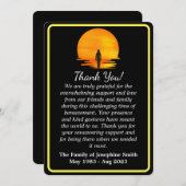 Minimalistisch Sunset Beerdigung Dankeschön Karte (Vorne/Hinten)