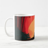 Minimalistisch Sunset Black Labrador Hund Kaffeetasse (Links)