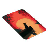 Minimalistisch Sunset Black Labrador Hund Magnet (Rechte Seite)