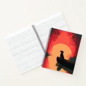 Minimalistisch Sunset Black Labrador Hund Notizblock (Innenseite)