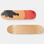 Minimalistisch Sunset Black Labrador Hund Skateboard (Horizontal)