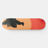 Minimalistisch Sunset Black Labrador Hund Skateboard (Horizontal)