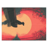 Minimalistisch Sunset Black Labrador Hund Tischdecke (Vorderseite (Horizontal))