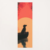 Minimalistisch Sunset Black Labrador Hund Yogamatte (Vorderseite)