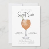Minimalistisch Sunset Summer Cocktail Party Einlad Einladung (Vorderseite)