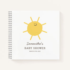 Minimalistisch Sunshine Baby Showbook Notizblock