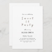 Minimalistisch Sweet 16 Geburtstag Einladung (Vorne/Hinten)
