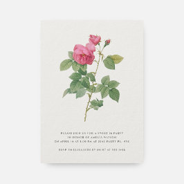 Minimalistisch Sweet 16 Vintag Botanische Blüte Einladung