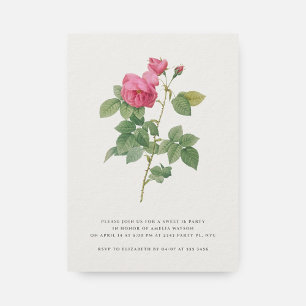 Minimalistisch Sweet 16 Vintag Botanische Blüte Einladung