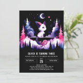 Minimalistisch Sweet Cat Geburtstag Einladung (Stehend Vorderseite)