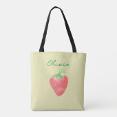 Minimalistisch Sweet Strawberry Tasche (Rückseite)