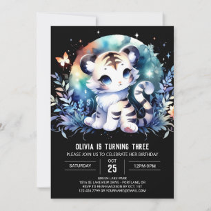 Minimalistisch Sweet Tiger Geburtstag Einladung