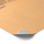 Minimalistisch Sydney Skyline - Australische sanft Poster (Ecke)