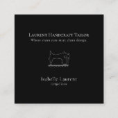 Minimalistisch Tailor Seamstress beruflich Quadratische Visitenkarte (Vorderseite)