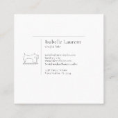Minimalistisch Tailor Seamstress beruflich Quadratische Visitenkarte (Rückseite)