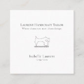 Minimalistisch Tailor Seamstress beruflich Quadratische Visitenkarte (Vorderseite)