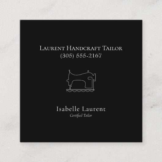 Minimalistisch Tailor Seamstress beruflich Telefonnummerkarte (Vorderseite)