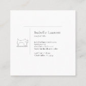 Minimalistisch Tailor Seamstress beruflich Telefonnummerkarte (Rückseite)