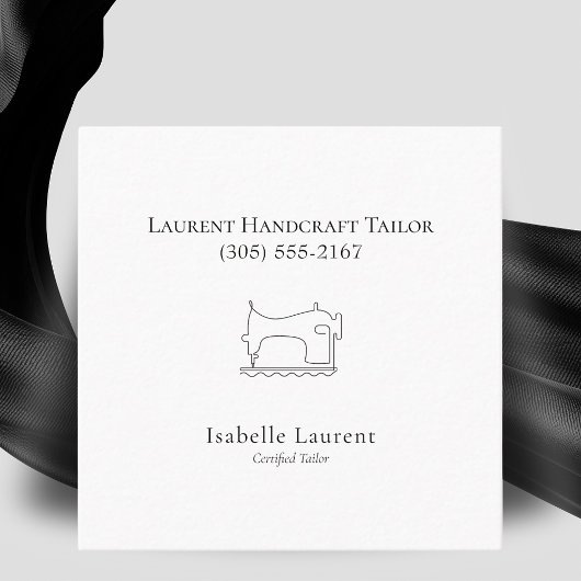 Minimalistisch Tailor Seamstress beruflich Telefonnummerkarte