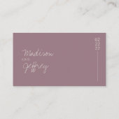 Minimalistisch Tan Mauve Blush Pink Earth Tone Enc Begleitkarte (Rückseite)