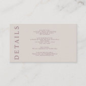 Minimalistisch Tan Mauve Blush Pink Earth Tone Enc Begleitkarte (Vorderseite)