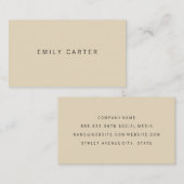 Minimalistisch Tan Visitenkarte (Vorne/Hinten)