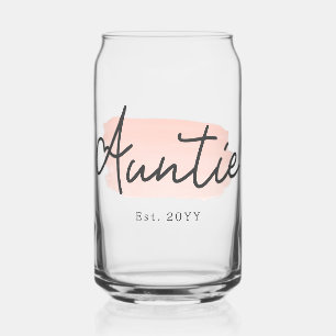 Minimalistisch Tante Baby Pink Pinselstrich Pinsel Dosenglas