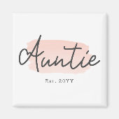 Minimalistisch Tante Baby Pink Pinselstrich Pinsel Magnet (Vorne)